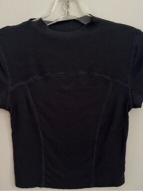 Joah Brown Black Short Sleeve ribbed